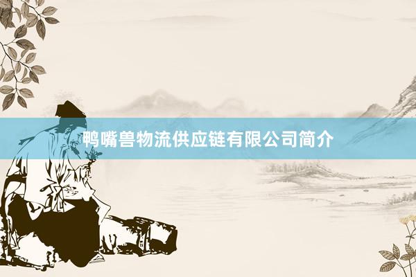 鸭嘴兽物流供应链有限公司简介